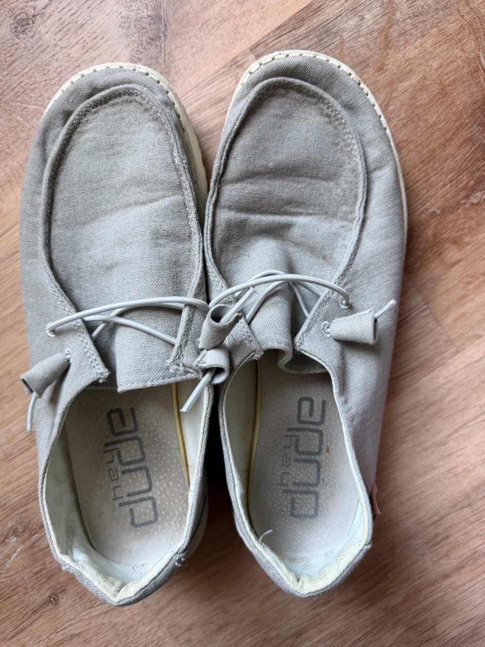 Hey Dude Slip-On Canvas Loafers in Light Taupe